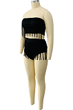 Euramerican Sexy Tassel Boob Tube Top Shorts Two-Piece LY034 