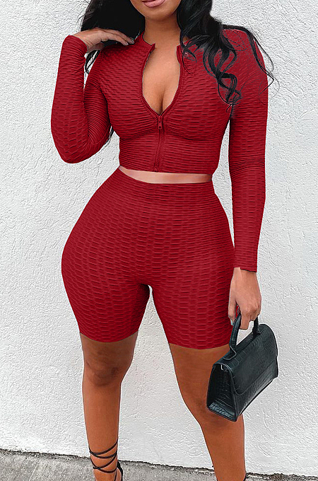 Casual Sports Long Sleeve Cardigen Yoge Two-Piece LML238