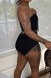 Euramerican Sexy Tassel Boob Tube Top Shorts Two-Piece LY034 