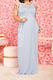 Women Pure Color Long Dress JR3625