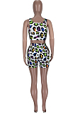 Fashion Casual Print Vest Shorts Sports Two-Piece TZ1192