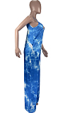 Fashion Sexy Tie Dye Print Sling Wide Leg Jumpsuits TZ1191 