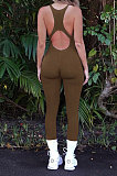 Women Yoga Cultivate One's Morality Backless Carry Buttock Sport Jumpsuit Q871