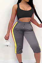 Fahion Casual Spliced 7 Minutes Of Pants Have Pocket QSS51006 