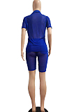 Fashion Sexy Net Yarn Shirt Shorts Casual Two-Piece NYF8058