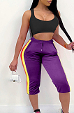 Fahion Casual Spliced 7 Minutes Of Pants Have Pocket QSS51006 