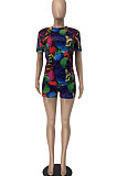 Fashion Casual Printing Skull Two-Pieces BE8031