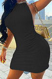 SUPER WHOLESALE | Halter Neck Knotted Strap Cultivate One's Morality Sexy Mini Dress Q870