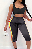 Fahion Casual Spliced 7 Minutes Of Pants Have Pocket QSS51006 