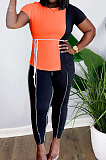 Euramrican Pure Color Spliced Fashion Casusl Two-Piece HHM6523 