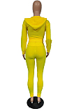 Fashion Sping Pure Color Pit Bar Casual Two-Piece JG007