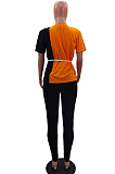 Euramrican Pure Color Spliced Fashion Casusl Two-Piece HHM6523 
