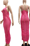 Fashion Sexy Sling Fold Net Yarn Perspetive Dress NYF8060