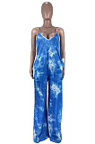 Fashion Sexy Tie Dye Print Sling Wide Leg Jumpsuits TZ1191 