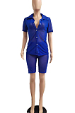Fashion Sexy Net Yarn Shirt Shorts Casual Two-Piece NYF8058