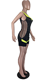 Euramerican Net Yarn Spliced Tight Yoge Jumpsuits TZ1190