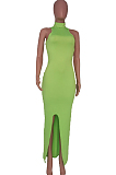 Fashion Sexy Sleeveless Split Long Dress SDE2116