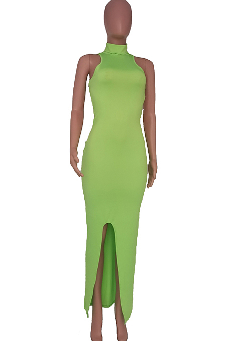 Fashion Sexy Sleeveless Split Long Dress SDE2116