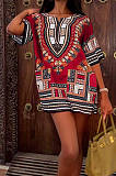 Fashion Casual Summer African Totem Dress W8389 
