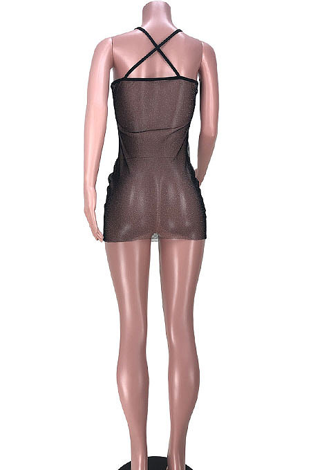 Club Women Sexy Condole Belt Mini Dress JZH8051