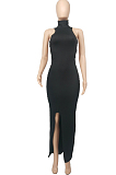 Fashion Sexy Sleeveless Split Long Dress SDE2116