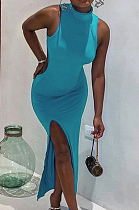 Fashion Sexy Sleeveless Split Long Dress SDE2116