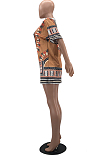 Fashion Casual Summer African Totem Dress W8389 
