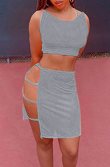 Euramerican Fashion Vest Short Skirts Two-Piece QSS51003