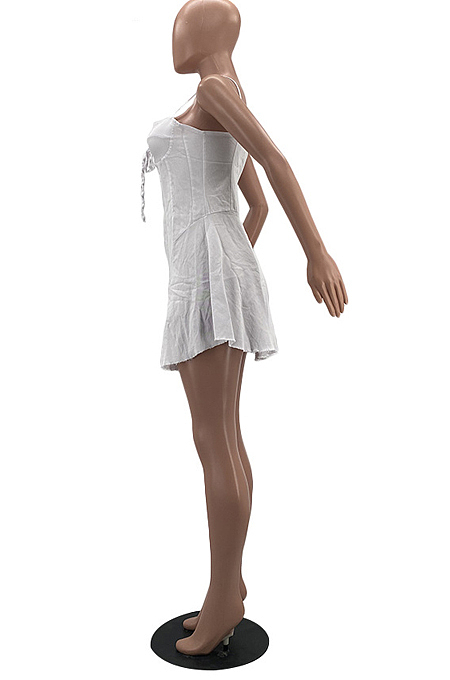 Fashion Sexy Cowboy Bind Sling Mini Dress W8386