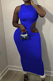 Night Club Fashion Round Neck Hollow Out Long Dress HG120 