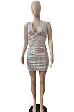 Sexy Deep V Neck Sleeveless Mini Dress FA7187