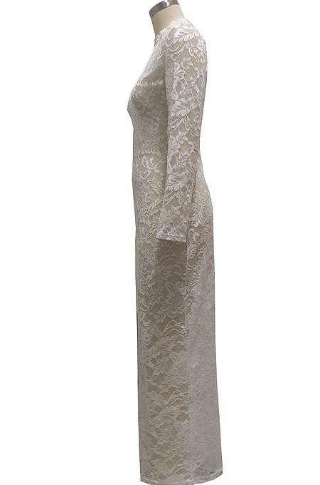 Fasguib Sexy Lace High Elastic Long Dress SMR10087 