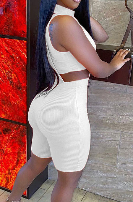 Fashion Pit Bar Oen Shoulder Net Yarn Two-Piece QZ4340