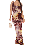 Fashion Sexy Digital Print Vest Long Dress SMR10123