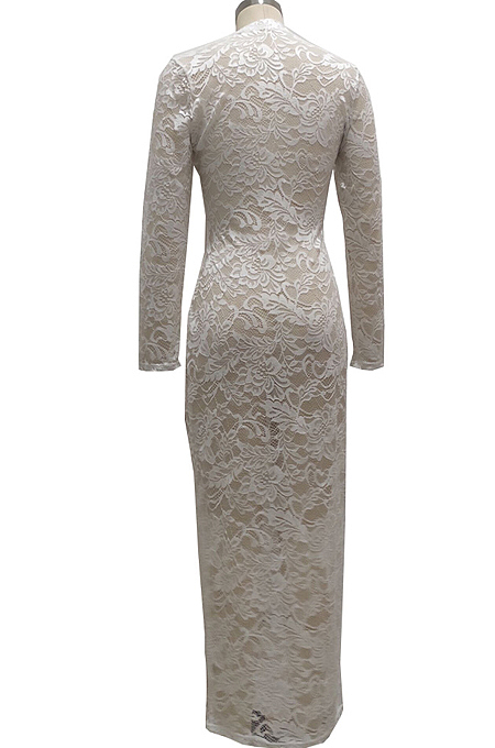 Fasguib Sexy Lace High Elastic Long Dress SMR10087 