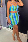 Casual Sexy Bandeau Bra Skirts Sets FA7227