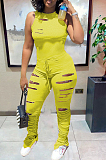 Euramerican Women Hole Cultivate One's Morality Jumpsuits SDE2640
