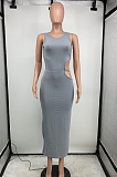 Night Club Fashion Round Neck Hollow Out Long Dress HG120 
