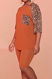 Euramerican Fashion Leopard Print Casual Sets QQ5245