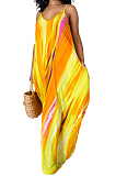 Sexy Tie Dye Colorful Print Sing Loose Dress X9305 
