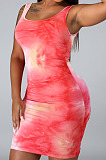 Fashion Sexy Sleeveless Tie Dye Print Dress SMR10132 