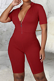 Fashion Casual Pure Color Sports Jumpsuits SMR10096