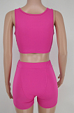 Euramerican Pure Color Vest Shorts Yoge Sports Sets X9307