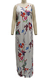 Fashion Summer Casaul Loose V Neck Sling Long Dress SMR10198