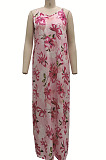 Fashion Summer Casaul Loose V Neck Sling Long Dress SMR10198