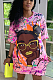 Fashion Positioning Digital Printing Loose Casual T Shirts Dress CM2135