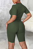 Fashion Casual Pure Color Sports Jumpsuits SMR10096