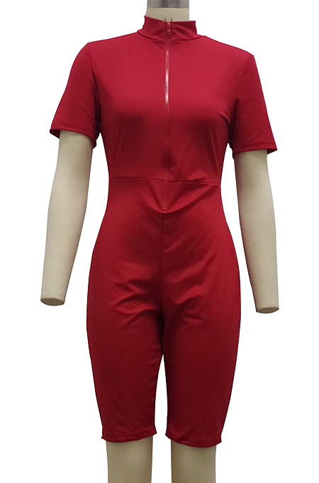 Fashion Casual Pure Color Sports Jumpsuits SMR10096