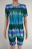 Euramerican Positioning Printing Tie Dye T-Shirt Shorts Sets X9304