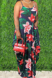 Sexy Tie Dye Colorful Print Sing Loose Dress X9305 